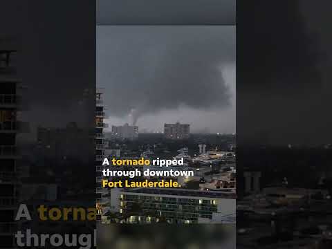 Tornado touches down in downtown Fort Lauderdale; no one injured #shorts