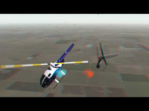 3D Simulation of a Robinson R44 Helicopter in a Negative G tail boom strike.