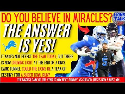 DET LIONS NEWS - DO YOU BELIEVE IN MIRACLES? THE ANSWER HAS TO BE YES AFTER DETROIT GETS GREAT NEWS